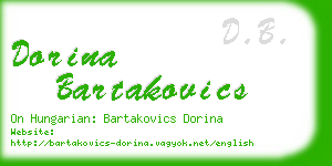 dorina bartakovics business card